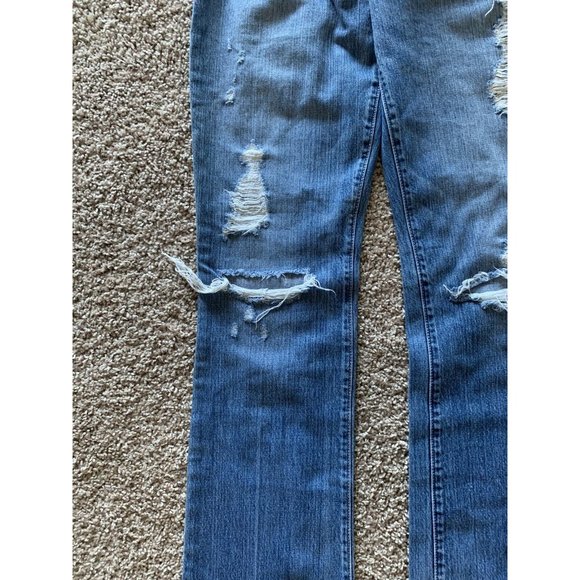 Abercrombie & Fitch Jeans 31 x 34 (6L) Emma Straight Leg Distressed 100% Cotton - Picture 4 of 12